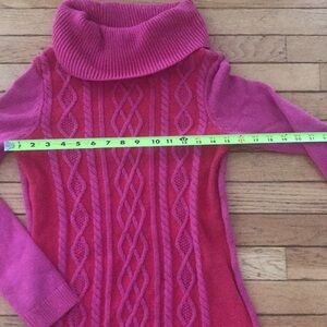 Tommy Hilfiger  Pink and Red Cable Knit Sweater Dress